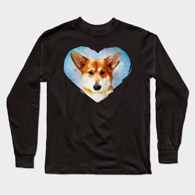 Welsh Corgi Long Sleeve T-Shirt by Nartissima